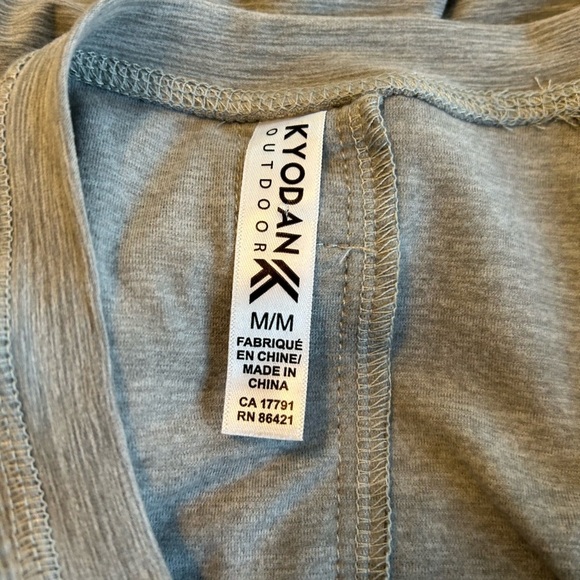 Kyodan Outdoor Eden T-Shirt Dress Gray Medium Drawstring At Waist Cuffed Sleeves - Picture 8 of 12